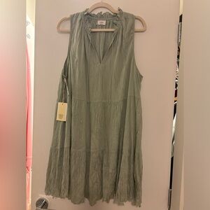 Aritzia Wilfred “Daiquiri” Dress size XL Silver Dage